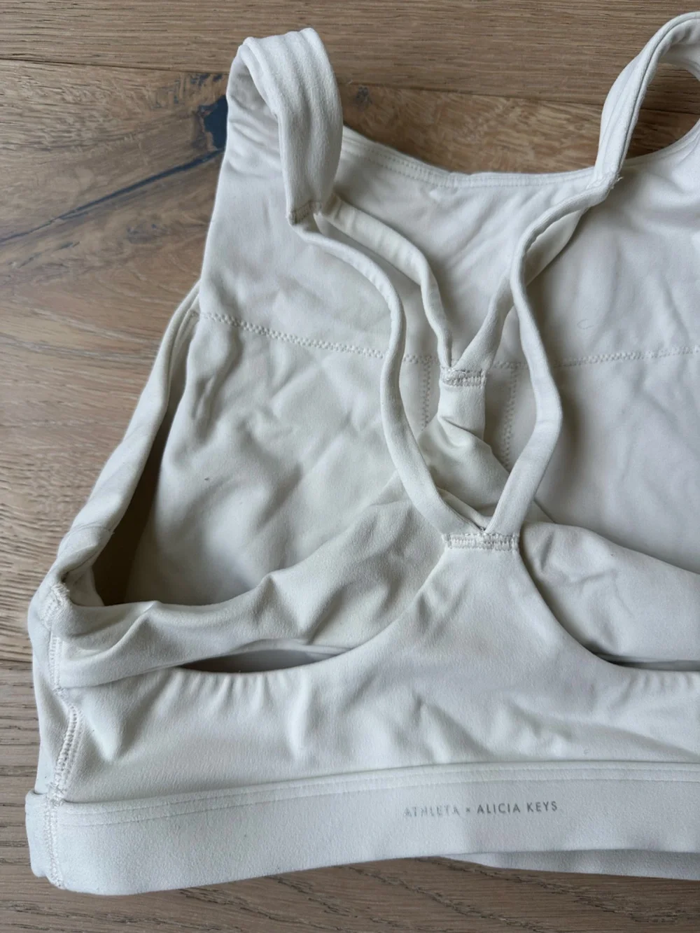 Athleta X Alicia Keys Transcend Chantilly Cream Bra D-DD+ XSmall